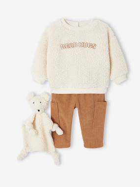 Baby sweatshirt + trouser + comforter set - vertbaudet enfant Baby sweatshirt + trouser + comforter set - vertbaudet enfant