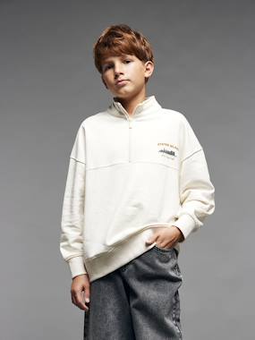Trucker Sweatshirt for Boys, Jonen - vertbaudet enfant -Trucker Sweatshirt for Boys, Jonen