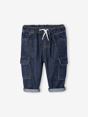 Denim Cargo Trousers for Babies
- vertbaudet enfant Baby-Trousers & Jeans-Denim Cargo Trousers for Babies