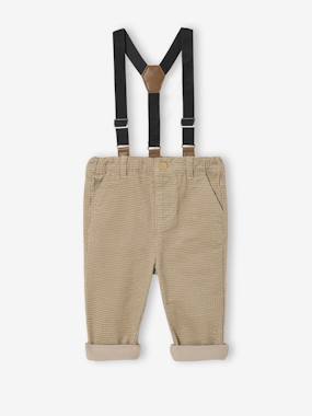 Corduroy Trousers with Removable Braces, for Babies
- vertbaudet enfant Baby-Trousers & Jeans-Corduroy Trousers with Removable Braces, for Babies