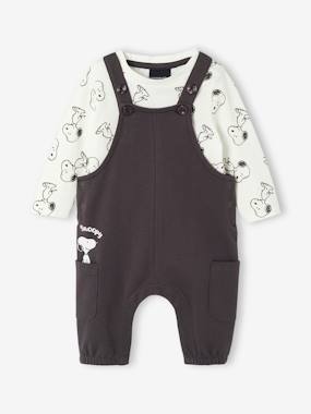 Peanuts® SNOOPY baby set + T-shirt + dungaree - vertbaudet enfant -Peanuts® SNOOPY baby set + T-shirt + dungaree