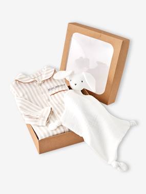Sleepsuit set in flannel + comforter - vertbaudet enfant Sleepsuit set in flannel + comforter - vertbaudet enfant