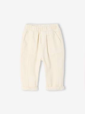 Baby trousers in twill - vertbaudet enfant Baby-Trousers & Jeans-Baby trousers in twill