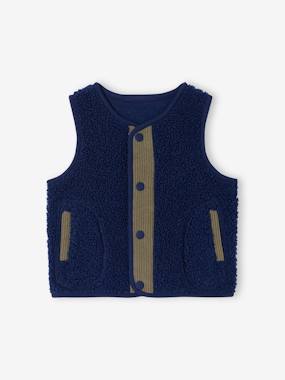 Sleeveless cardigan with press-stud fastening at the front - vertbaudet enfant Sleeveless cardigan with press-stud fastening at the front - vertbaudet enfant