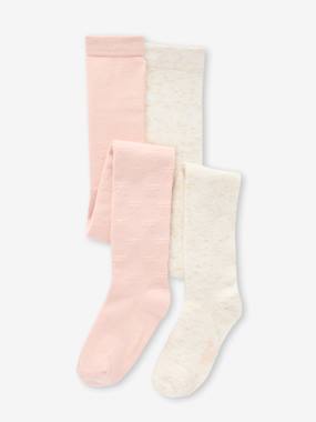Pack of 2 Pairs of Party Tights for Girls - vertbaudet enfant -Pack of 2 Pairs of Party Tights for Girls
