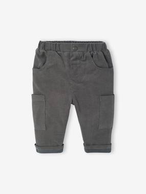 Lined Corduroy Combat Trousers for Babies
- vertbaudet enfant Baby-Trousers & Jeans-Lined Corduroy Combat Trousers for Babies