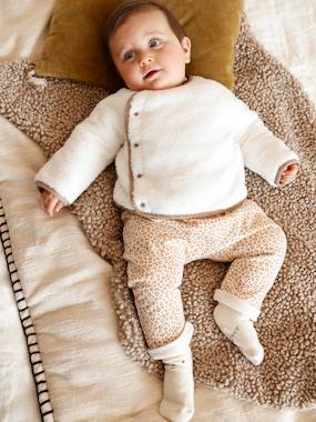 Trousers in Cotton Fleece, for Newborn Babies - vertbaudet enfant Baby-Trousers & Jeans-Trousers in Cotton Fleece, for Newborn Babies