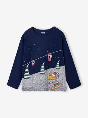 Tee-shirt garçon noël motif ludique - vertbaudet enfant Garçon-T-shirt, polo, sous-pull-Tee-shirt garçon noël motif ludique