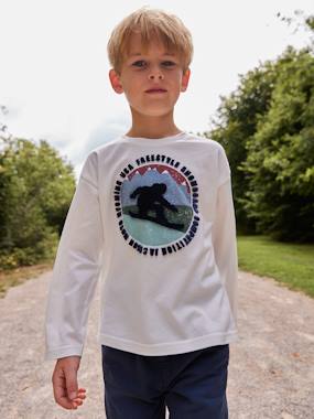 T-shirt garçon imprimé devant - vertbaudet enfant Garçon-T-shirt, polo, sous-pull-T-shirt garçon imprimé devant