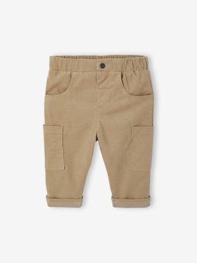Lined Corduroy Combat Trousers for Babies
- vertbaudet enfant Baby-Trousers & Jeans-Lined Corduroy Combat Trousers for Babies