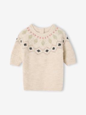 Baby dress in jacquard knit - vertbaudet enfant -Baby dress in jacquard knit