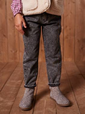 Jean fille mom poches coeur - vertbaudet enfant Jean fille mom poches coeur - vertbaudet enfant