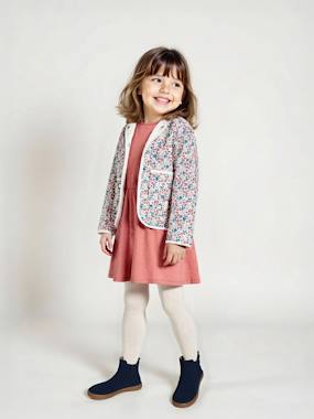 Dress & Quilted Jacket Set for Girls - vertbaudet enfant -Dress & Quilted Jacket Set for Girls