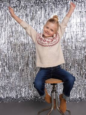 Unisex Christmas Jacquard Jumper, Family Capsule Collection - vertbaudet enfant Girls-Unisex Christmas Jacquard Jumper, Family Capsule Collection