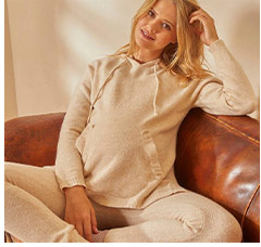 Snug Leggings for Maternity & Post-Maternity - dark beige