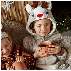 Plush Effect ‘Reindeer’ Onesie for Boys - beige