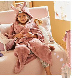 Animal Blanket with Sleeves, Oeko-Tex® - purple