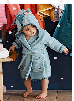 Deer Bathrobe for Baby - green