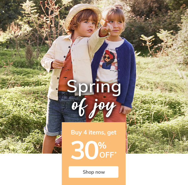 Spring of joy: Buy 4 items, get 30% off*
