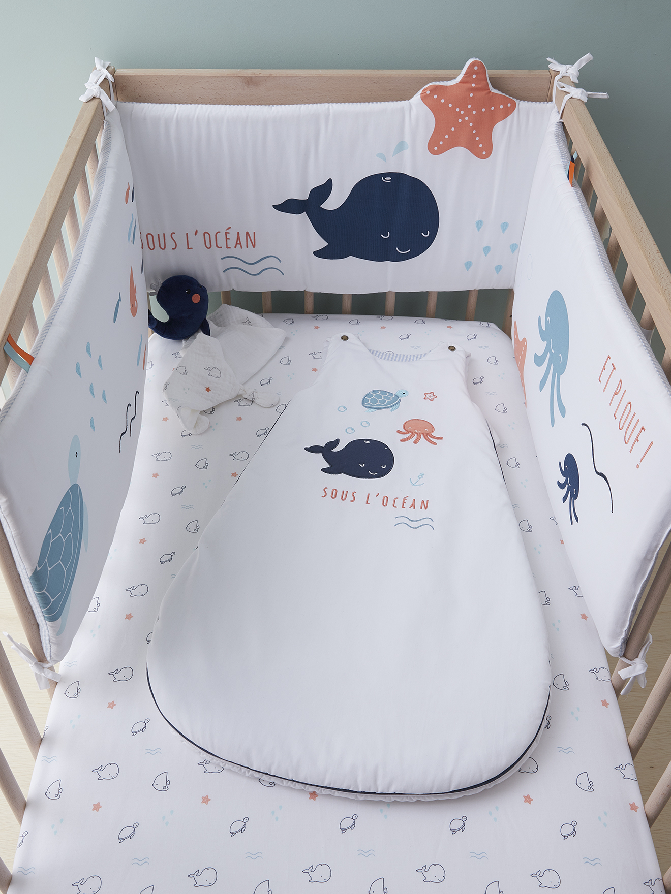 Short Sleeved Sleep Bag Eau Salee White Bedding Decor
