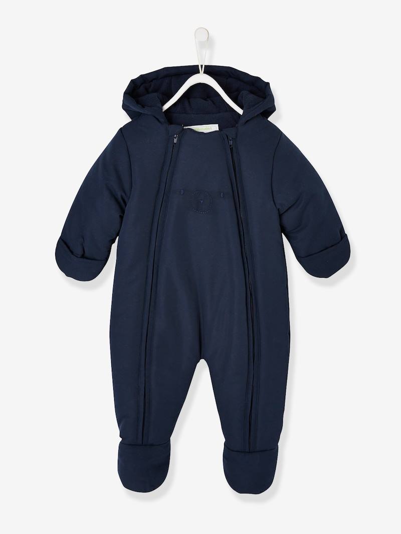 Pramsuit with Double Opening, for Babies - dark blue, Baby