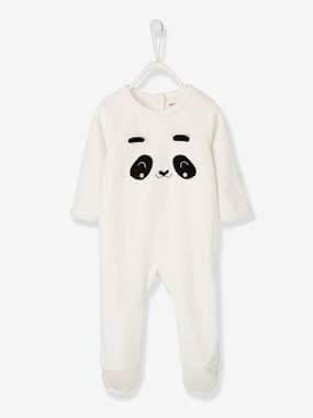 Pyjama bébé en velours ouverture pressionnée dos  - vertbaudet enfant