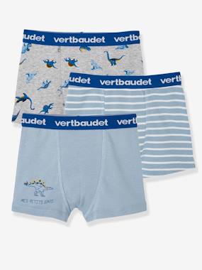 Pack of 3 Boxer Shorts for Boys, Dinosaur  - vertbaudet enfant