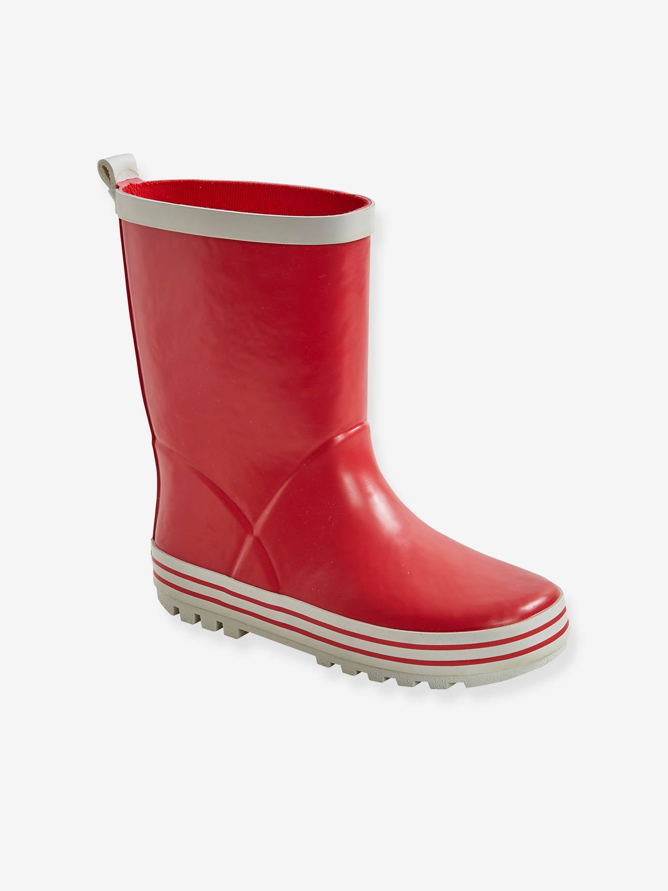 bottes caoutchouc rouge