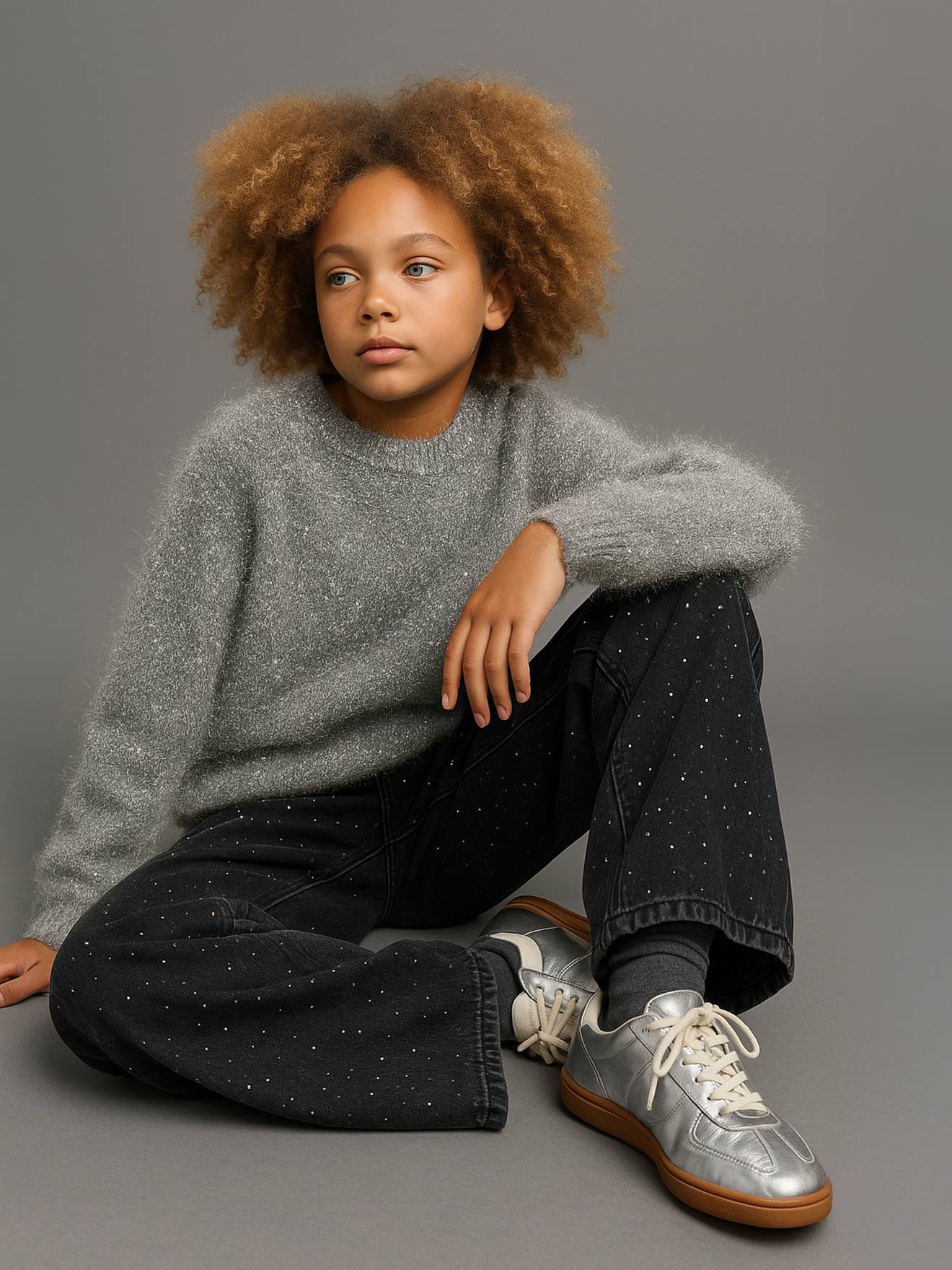 Pull Femme Energie Junior Brillant Argent Côtelé Taille S - Neuf Avec étiquettes