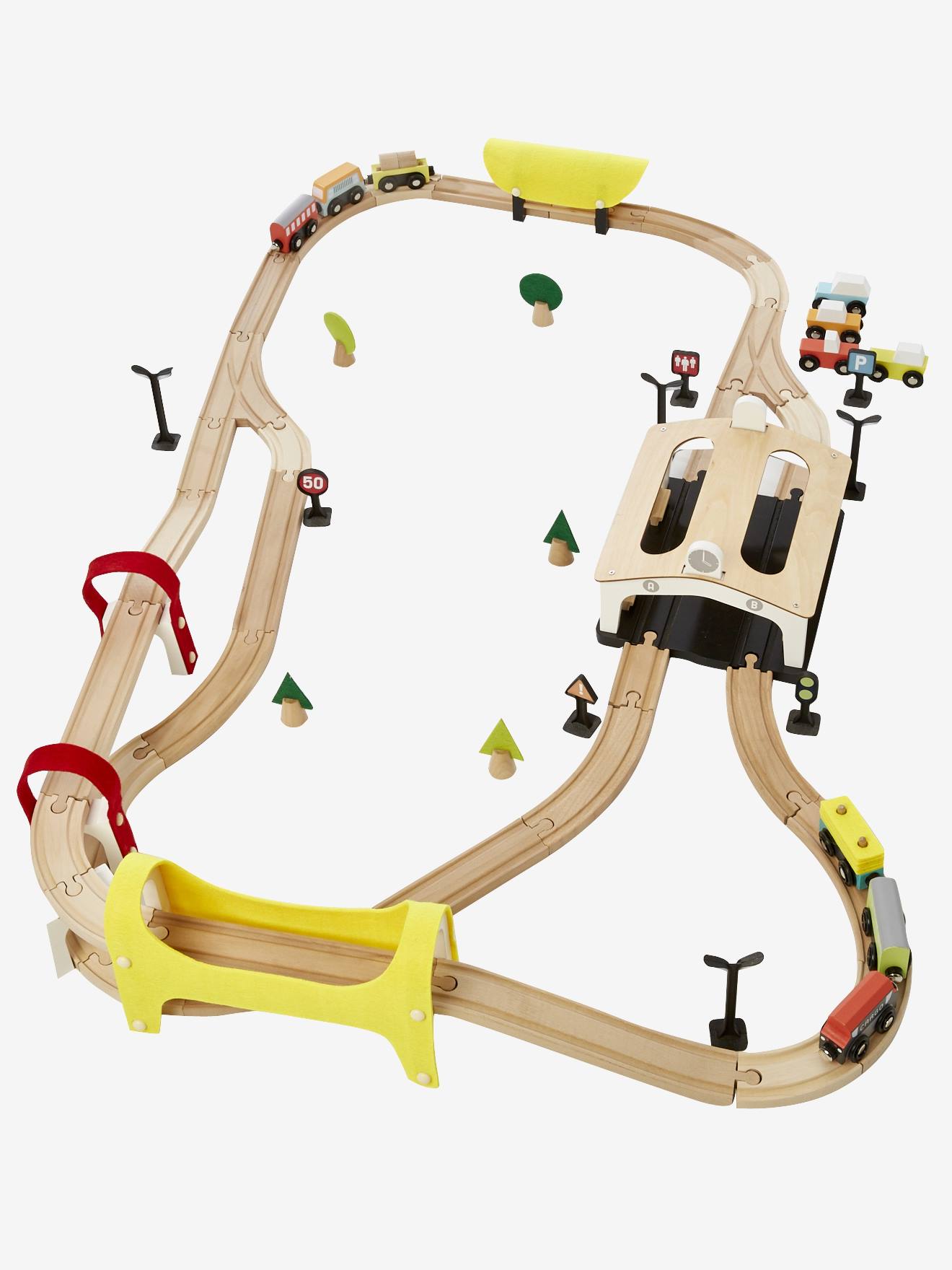 Train Circuit, 66 Pieces - multi, Toys