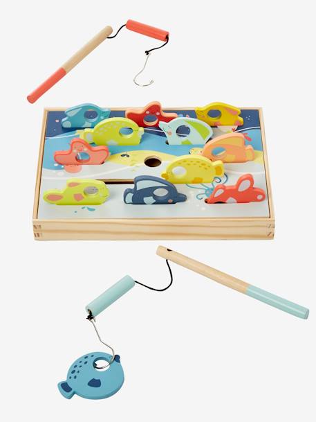 Jeu de pêche 3D en bois FSC® multicolore - vertbaudet enfant 