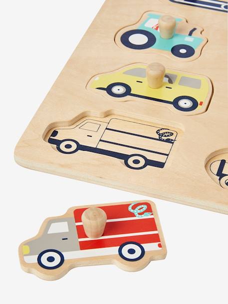 Puzzle des véhicules en bois FSC® multicolore - vertbaudet enfant 