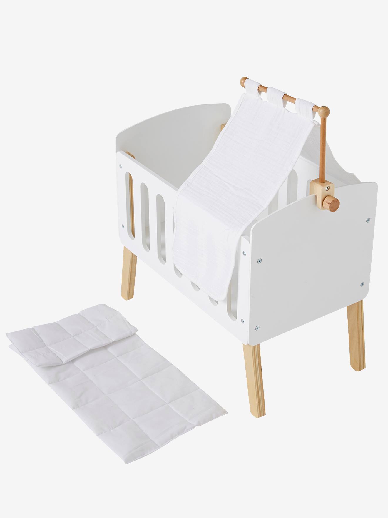 Ciel de lit pour lit poupon en bois FSC® - blanc, Jouet