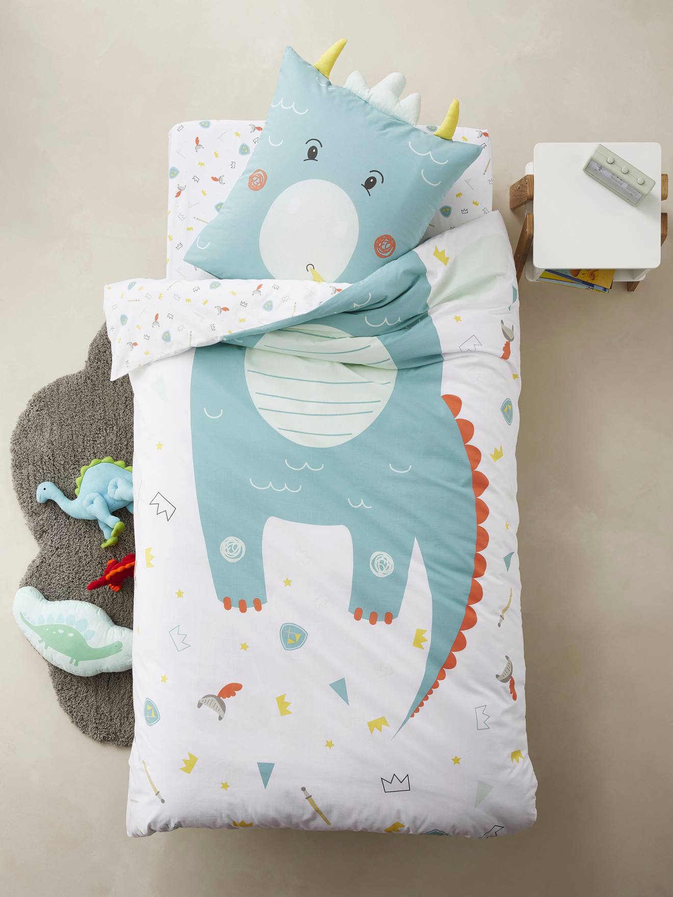taie doreiller Alpin Bleu 140X150 TAIE 63X63 Vertbaudet Parure Enfant Housse de Couette
