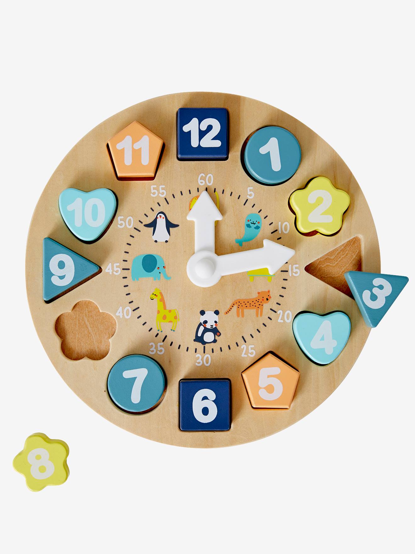LOVOICE Horloge d'apprentissage en Bois, Horloges Jouets d'apprentissage du  Temps pour Tout-Petits avec 48 Cartes, Jouet numéroté pour Enfant en Bas  âge, Aides pédagogiques précoces pour Petites : : Jeux et Jouets