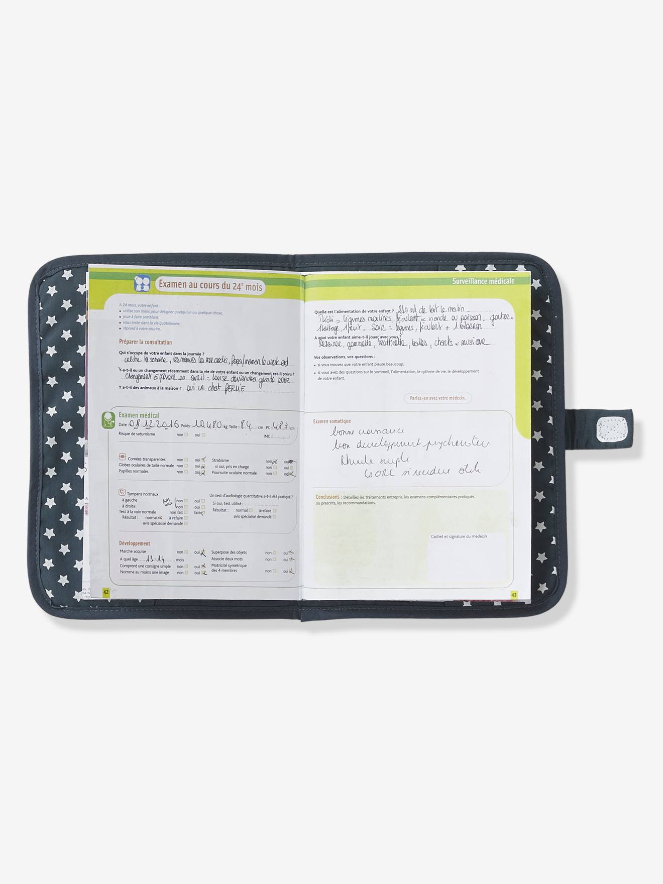 Protege Carnet De Sante Gris Puericulture
