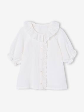 -Girl's English embroidery shirt