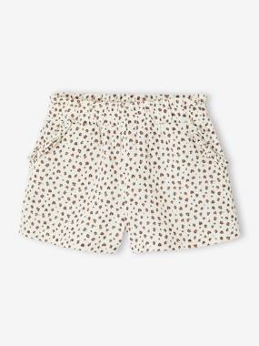 -Girls' short with a cotton gauze waist