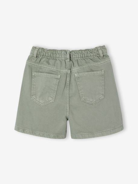 Embroidered girl's short medium blue+rose+sage green - vertbaudet enfant 