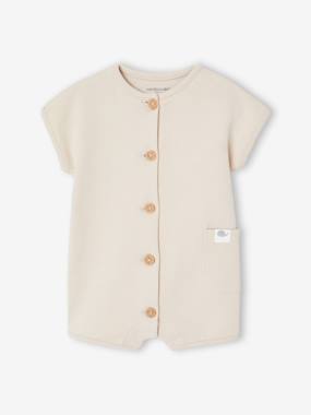 Customisable honeycomb knit sleepsuit  - vertbaudet enfant