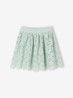 -Girl's English embroidery skirt
