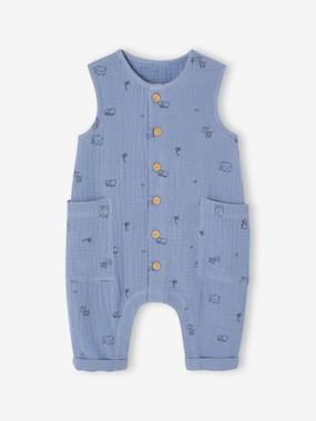 Cotton Gauze Jumpsuit for Newborns  - vertbaudet enfant