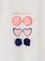 Tee-shirt motif fantaisie fille abricot+bleu grisé+écru+fraise - vertbaudet enfant 
