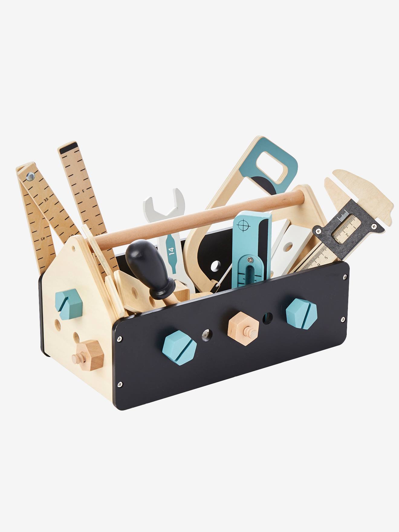 Boite a outils en bois, jouets en bois
