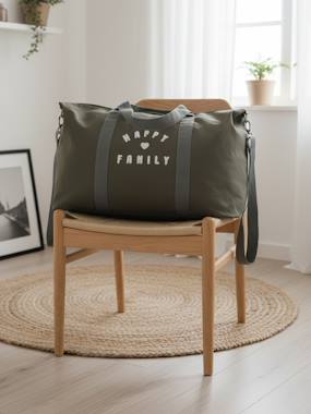 -Weekend Changing Bag with Print: La Vie est Pleine de Surprises