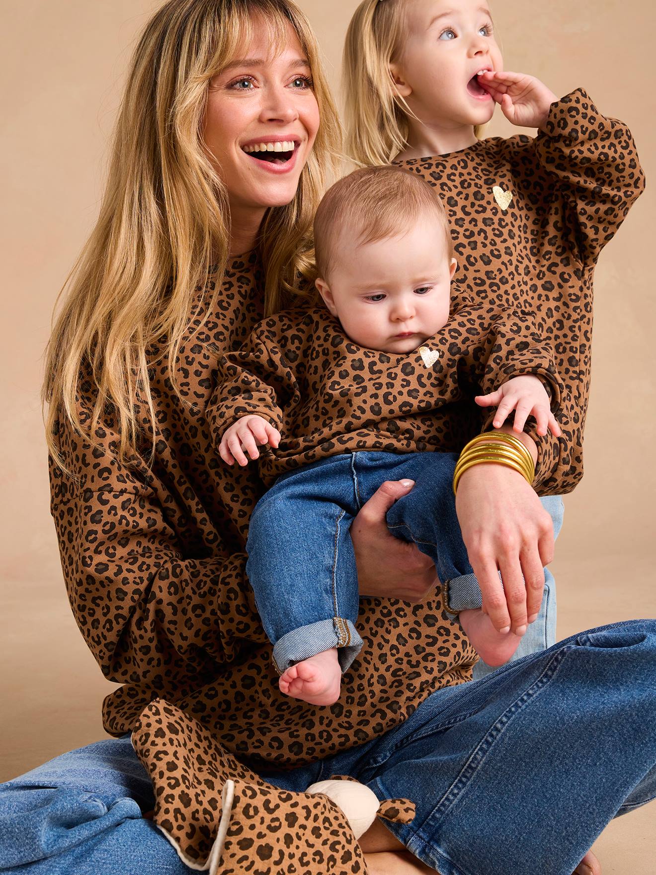 Leopard Print Sweatshirt For Women, Capsule Collection For Mothers