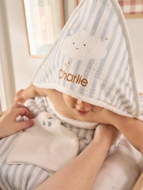 -Customisable bath cape + wash mitt IN THE CLOUDS