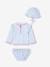3-piece striped swimsuit light blue - vertbaudet enfant 