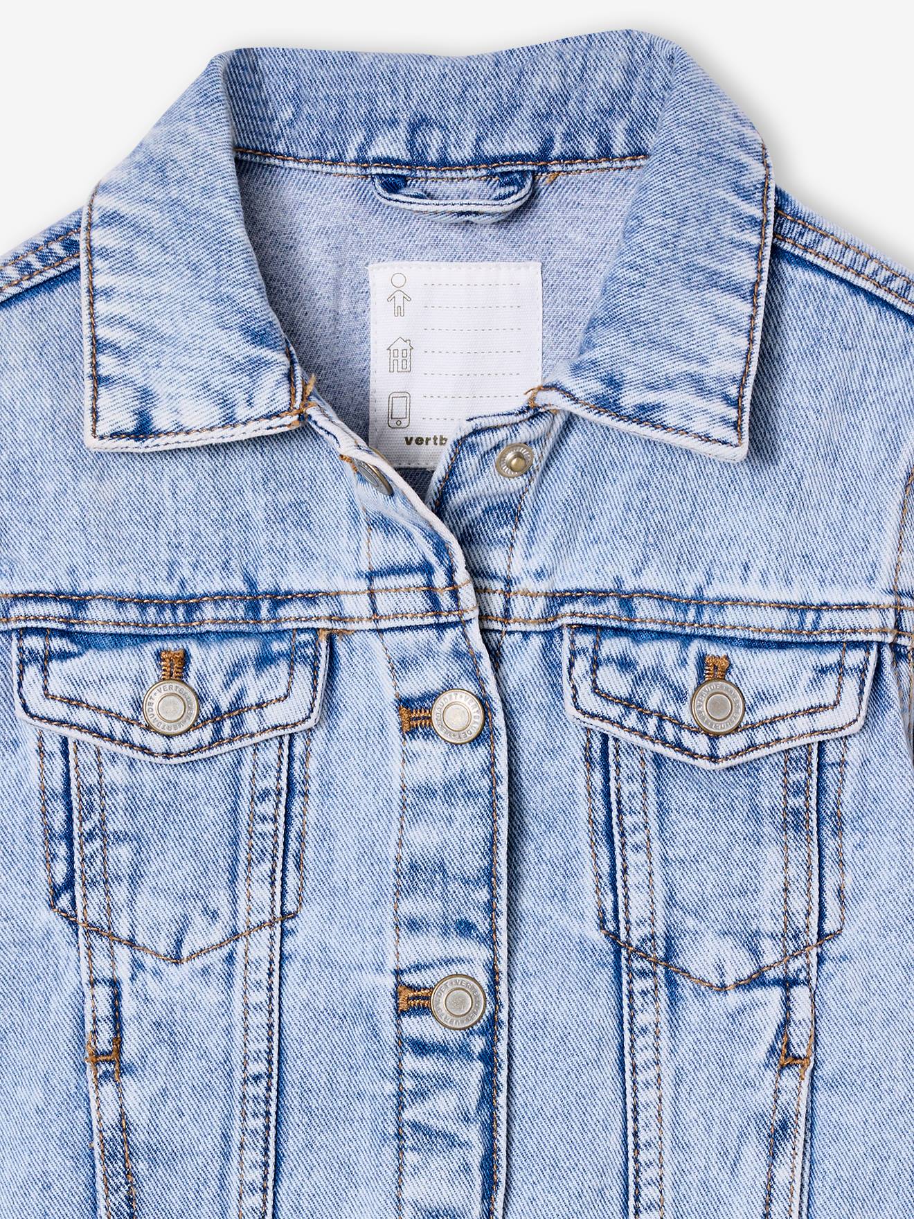 A2Z 4 Kids Bambini Ragazze Denim Giacche Strappato - Denim Jacket JK16 Light Blue 9-10