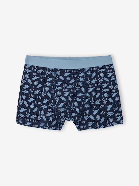 Pack of 5 shark print boxers for boys grey blue - vertbaudet enfant 